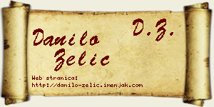 Danilo Zelić vizit kartica